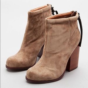 Taupe Suede Jeffrey Campbell Ankle Booties